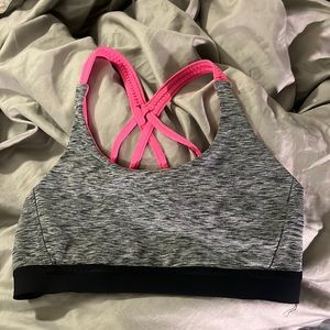 H&M Divided sports bra — grey and pink — size: S